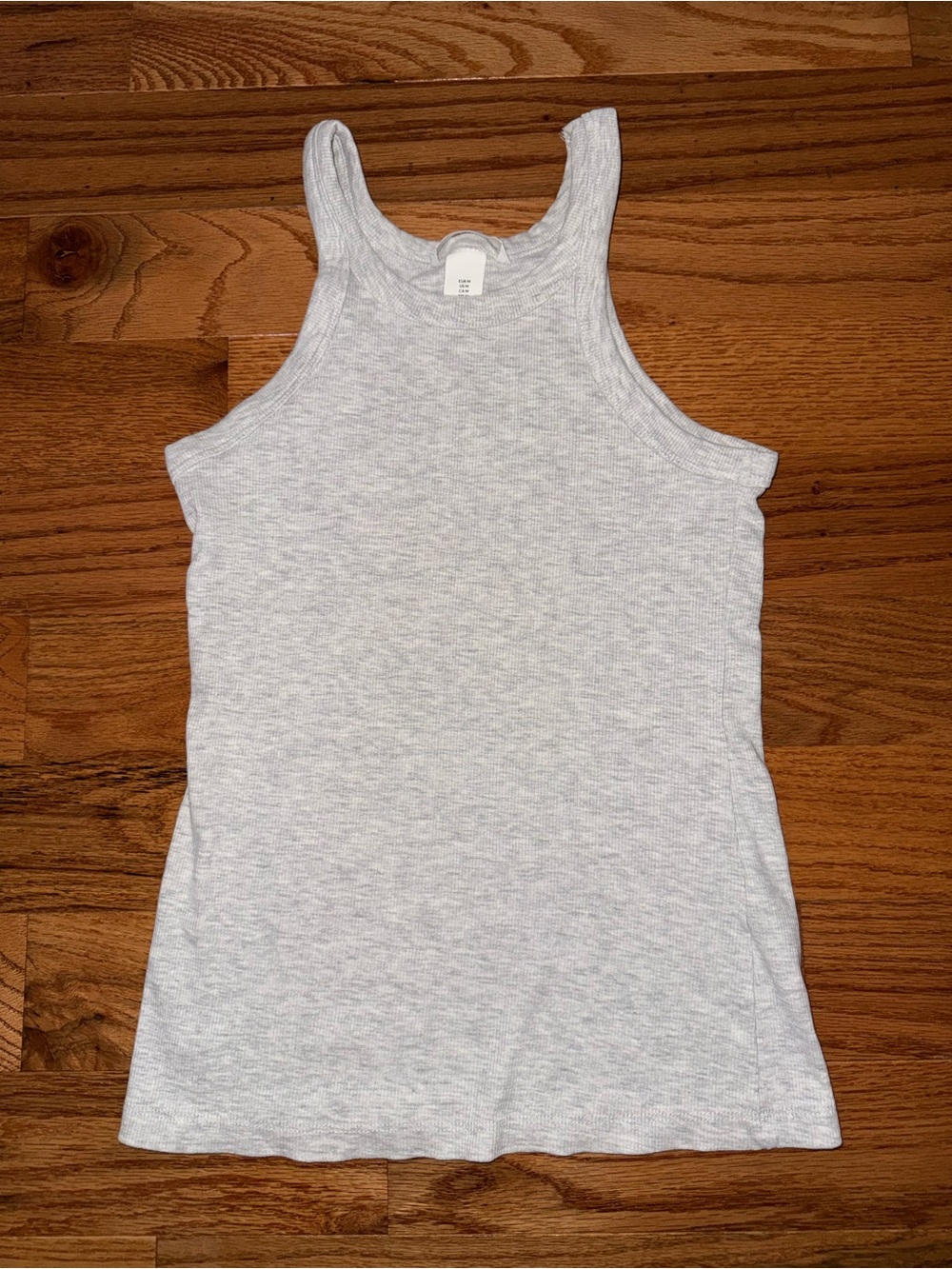 H&M Light Gray Ribbed Tank Top